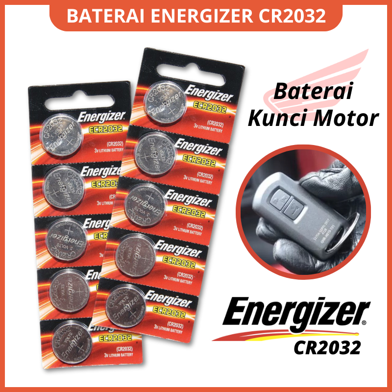 Baterai Remot Honda Vario 150 Energizer CR2032 Satuan Perlembar Batre Kunci Remot Scoopy PCX NMAX