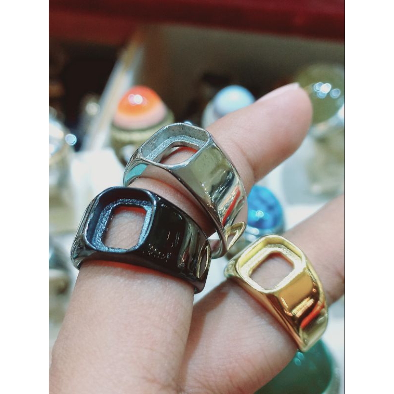 Emban cincin ring titanium super tanam 8x10