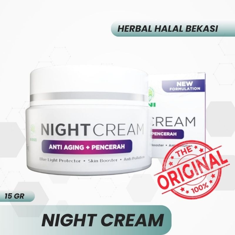 NIGHT CREAM HNI Cream malam hni cream malam cream wajah cream hpai perawatan kulit,melembabkan kulit