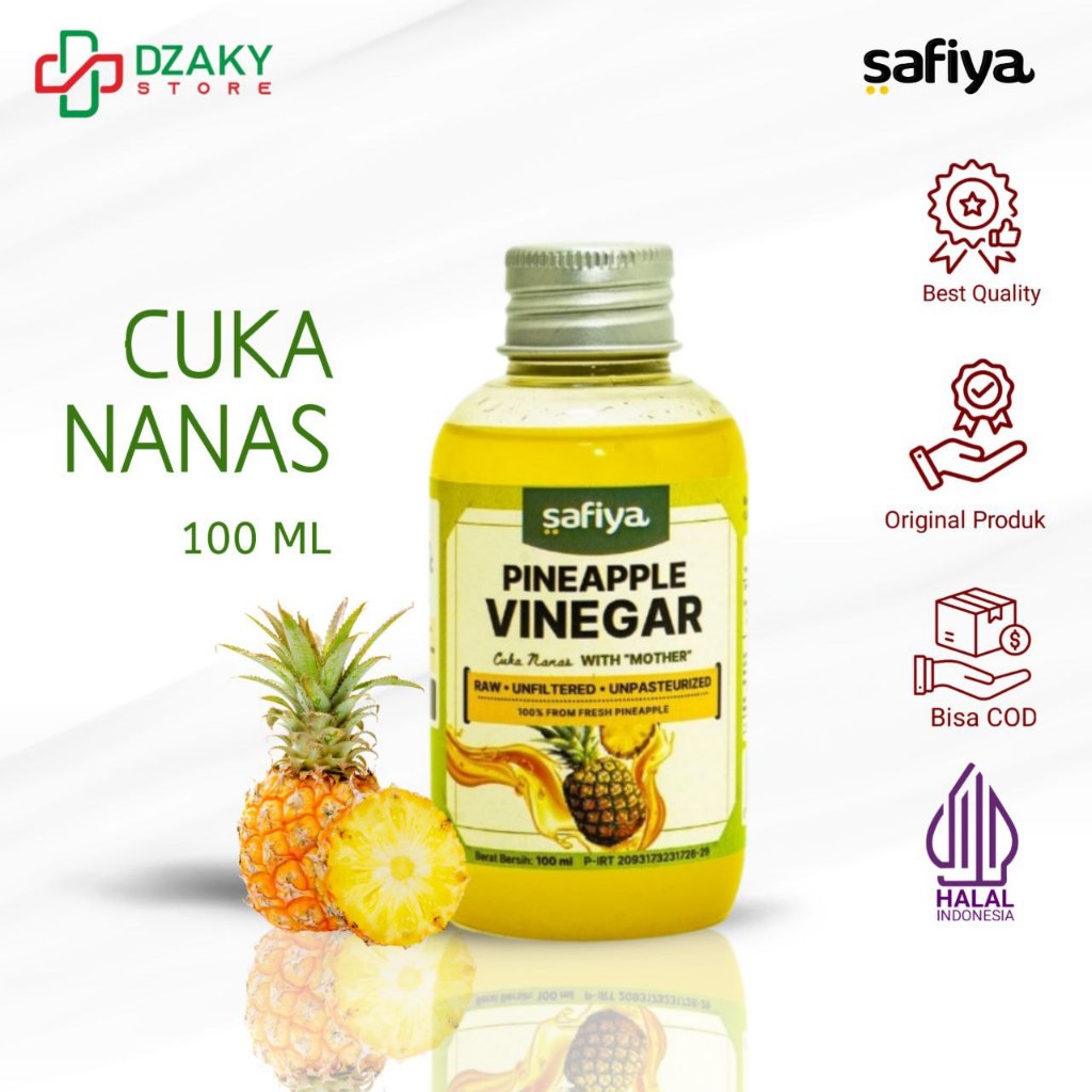 

Safiya Cuka Nanas 100 ML With Mother Pineapple Vinegar 100% Asli