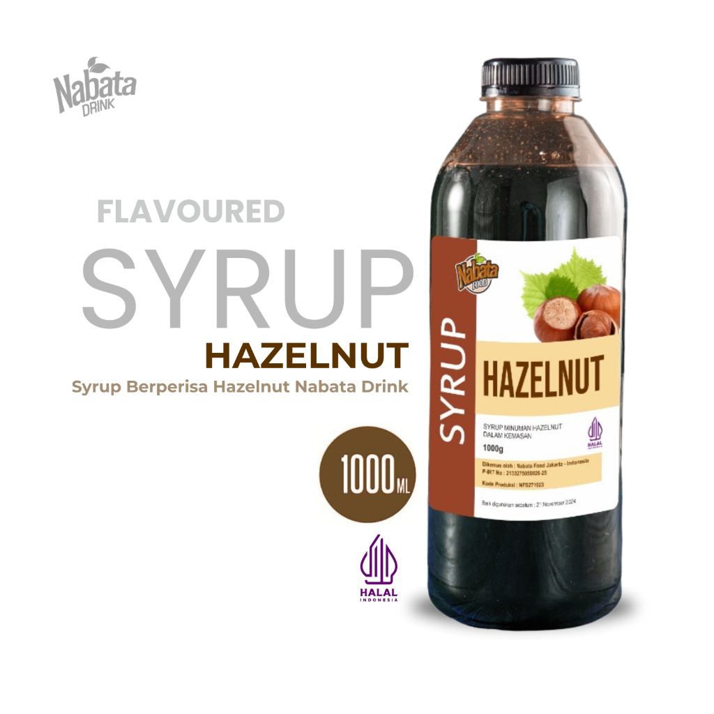 

Sirup Hazelnut Nabata Drink 1 Liter - Hazelnut Syrup For Cofee 1000 ML