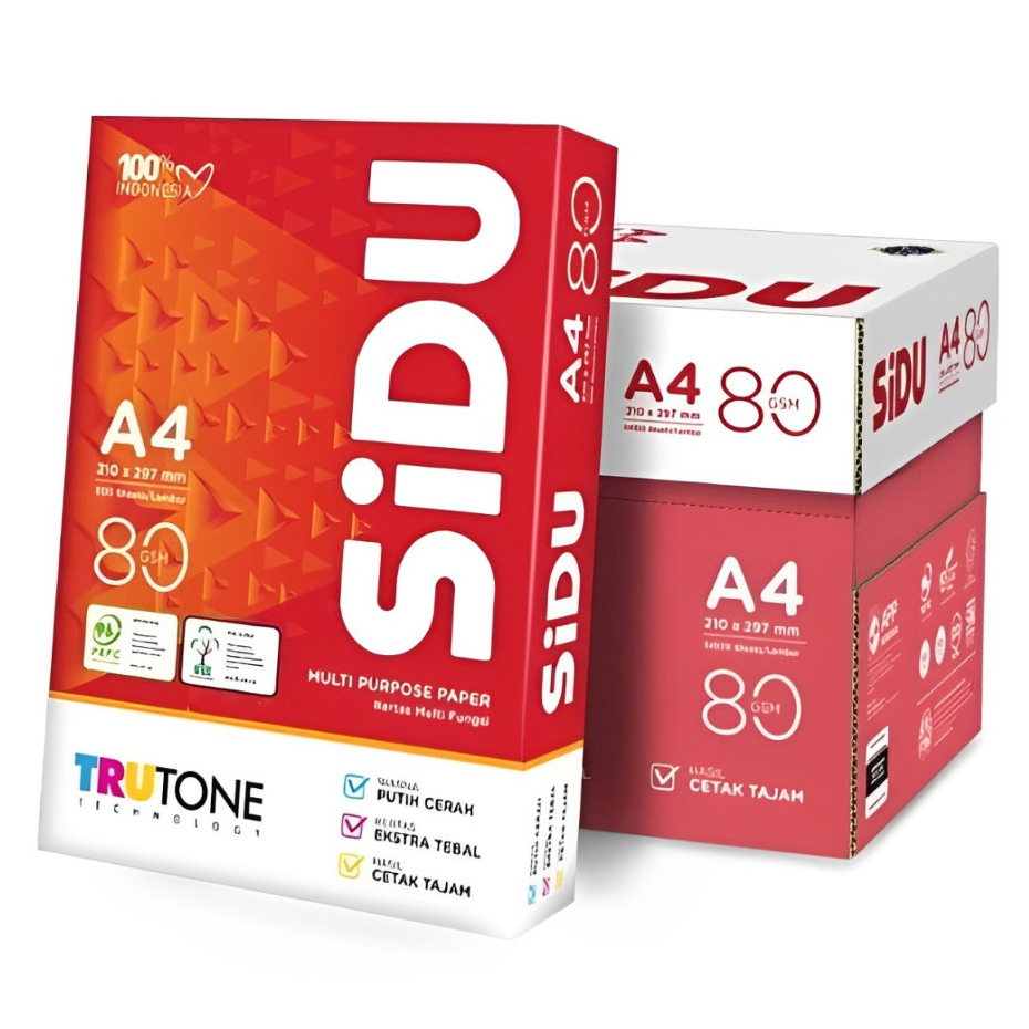 

Kertas HVS SiDU Multifungsi A4 80 GRAM MURAH! / 1 RIM