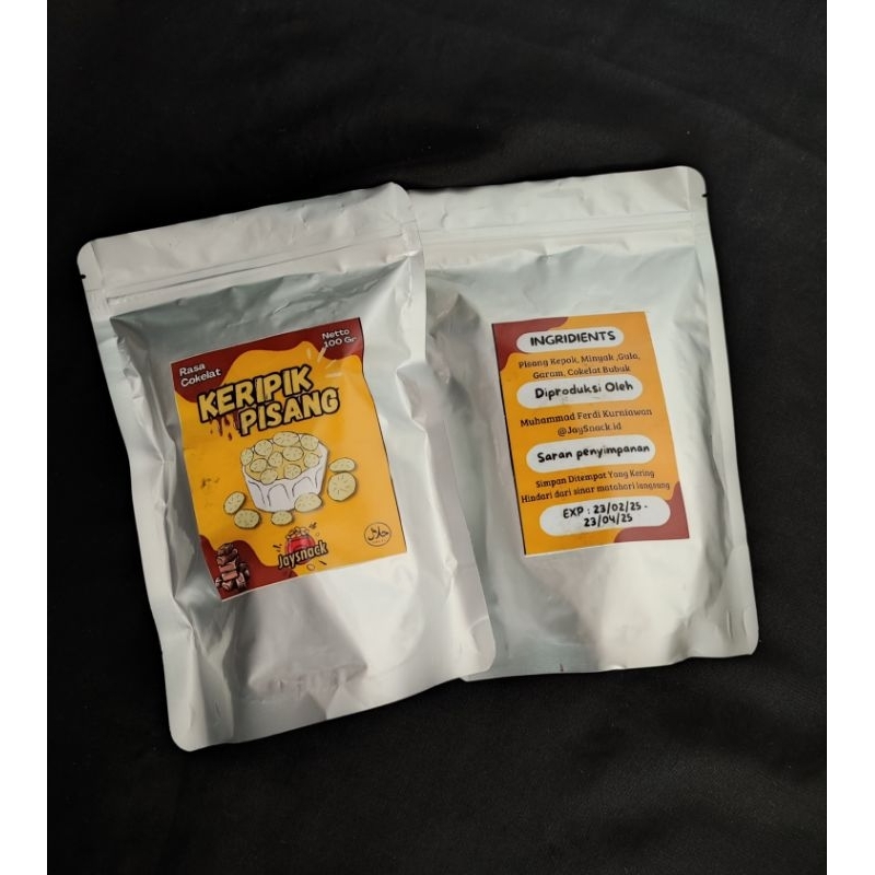 

Jaysnack- Keripik Pisang Cokelat Premium 100Gr/Pcs