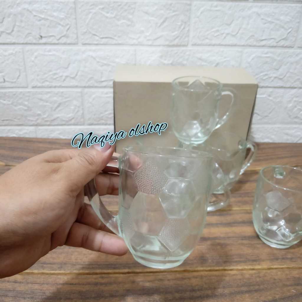 Gelas kopi Gagang Kaca / Gelas Gagang / Gelas Kopi Unik Kekinian