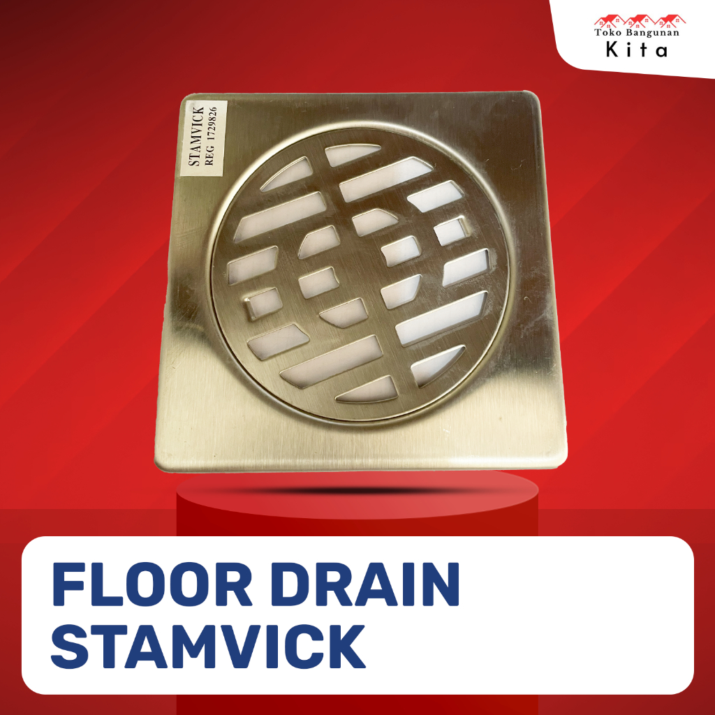 Stamvick - plat floor drain