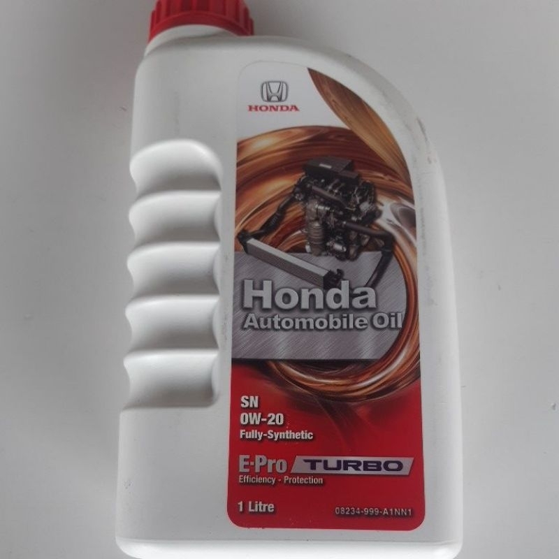 OLI MESIN E - Pro TURBO TYPE 1 LITER ORIGINAL HONDA 0W - 20 FULL - SYNTHETIC KHUSUS BUAT MOBIL HONDA