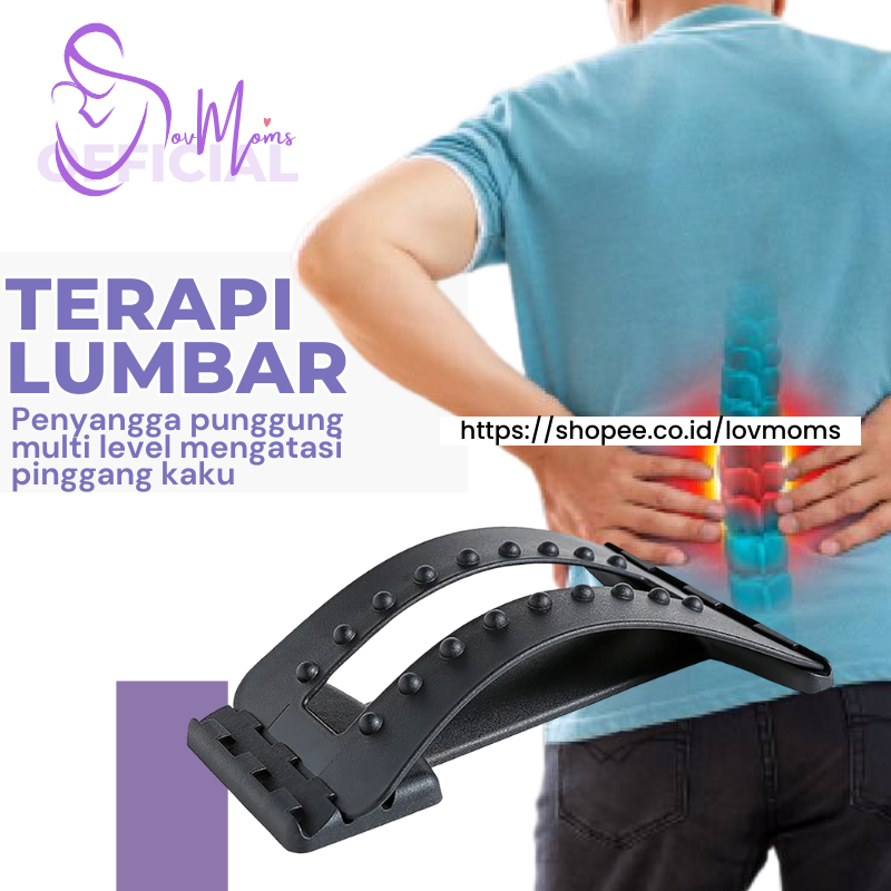 Alat Pijat Terapi Sakit Punggung Pinggang Lumbar Lumbal Dan Saraf Syaraf Kejepit BACK STRETCHER MASS