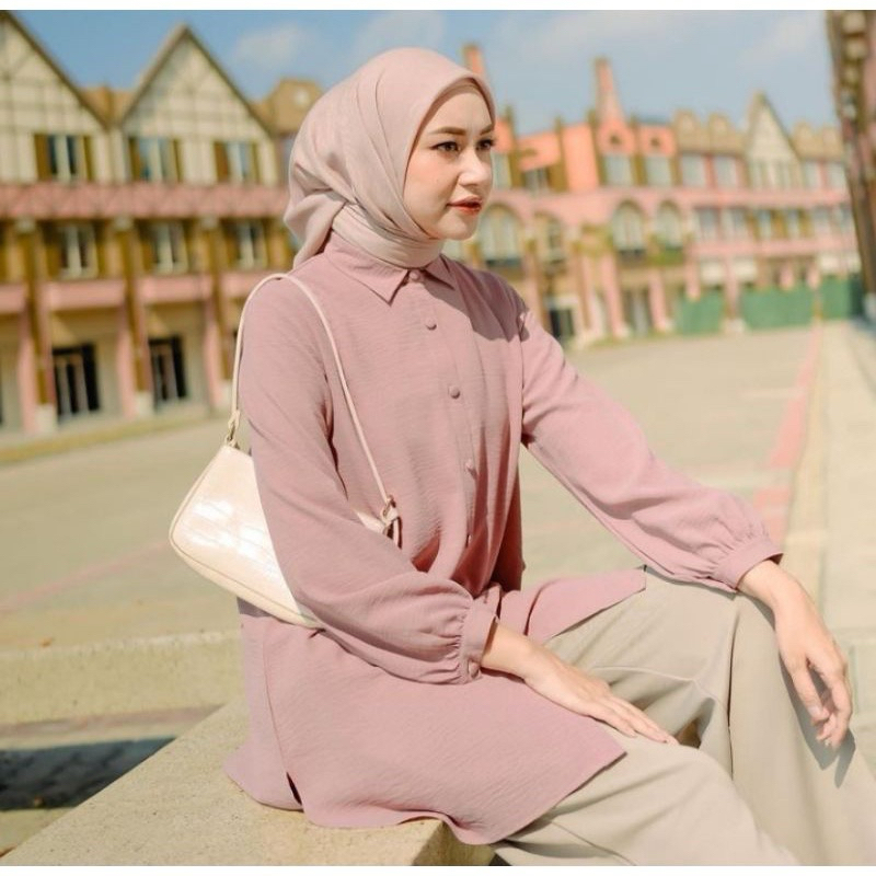 PRELOVED SELENA BLOUSE XS - LIGHTS CLO (2 warna) Peony dan Camel