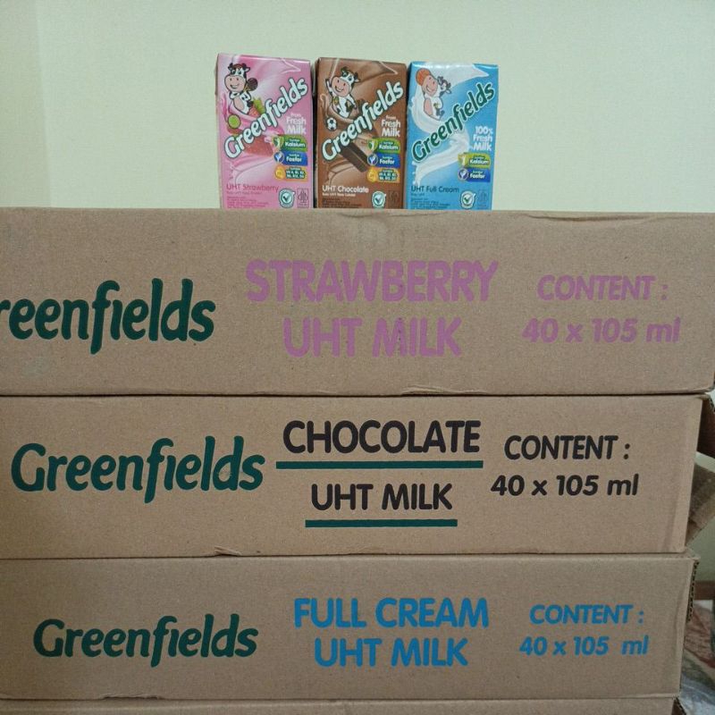 

Susu Greenfields UHT 40pcsx105ml Ready siap kirim Exp 12/2025