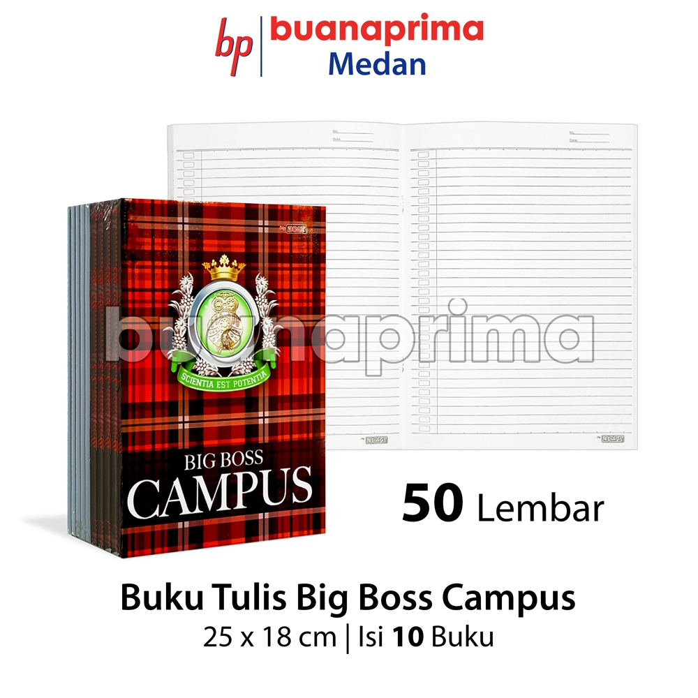 

Buku Tulis PANJANG CAMPUS BIG BOSS 50 Lembar Boxy isi 10 Buku Sekolah B5