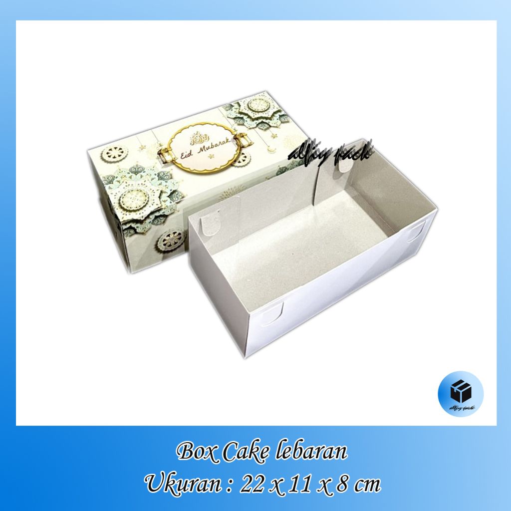 

1pack isi 10pcs BOX CAKE IDUL FITRI 22X11X8 CM DUS PACKAGING KUE KERING LEBARAN 2 TOPLES SEGI4 350GR