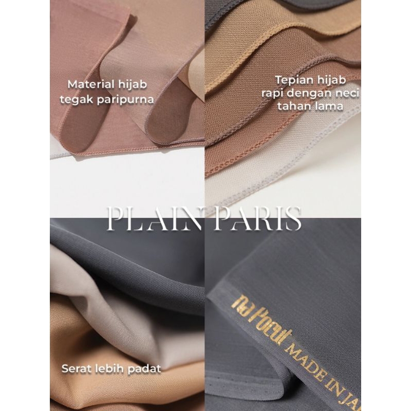 Hijab Plain paris naPocut (90%)
