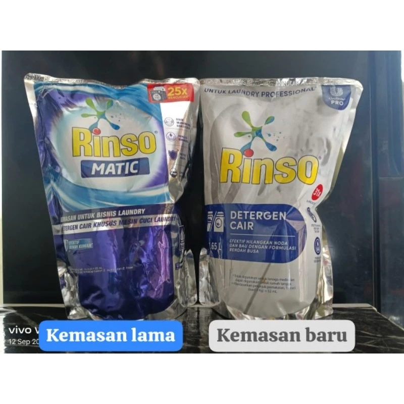 Rinso Matic Professional Deterjen Laundry Kiloan Cair 1.65L Rinso Cair Matic 1.65L rinso matic cair 