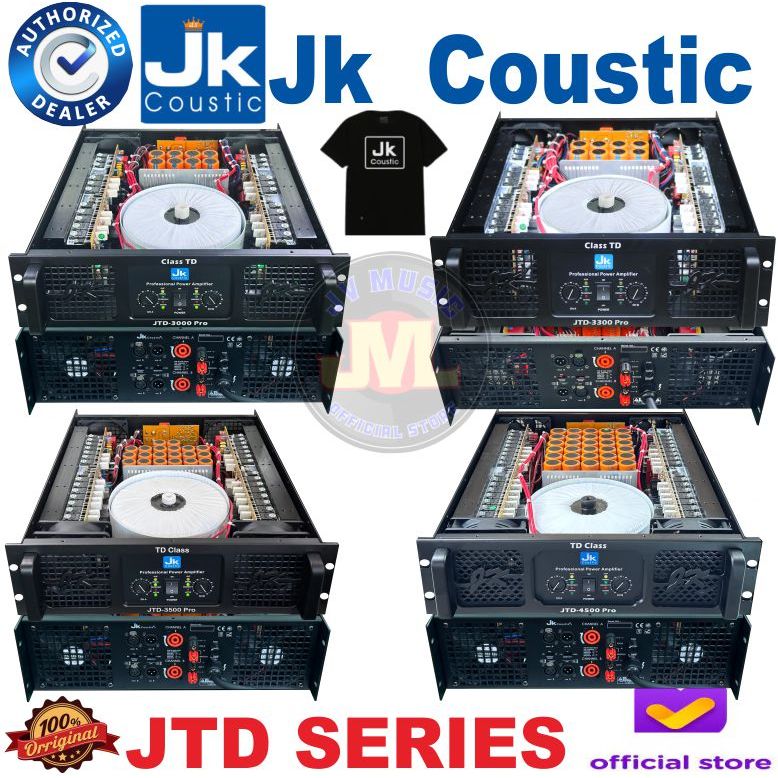 Jk Coustic JTD 4500 Pro JTD-3500 PRO JTD-3300 PRO JTD-3000 PRO Jk Coustic 2 -Channel Power Amplifier