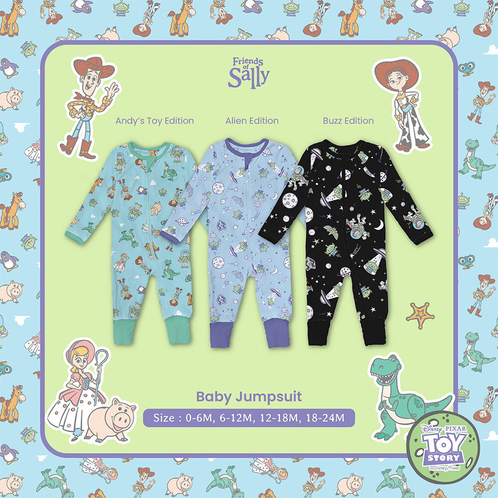 Friends of Sally Disney TOY STORY Jumpsuit / Baju Tidur Bayi Sleepsuit Romper