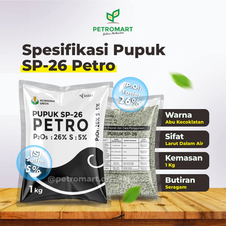 

Pupuk SP-26 | Kemasan Repack 1Kg | Merangsang Pertumbuhan Akar dan Meningkatkan Hasil Panen