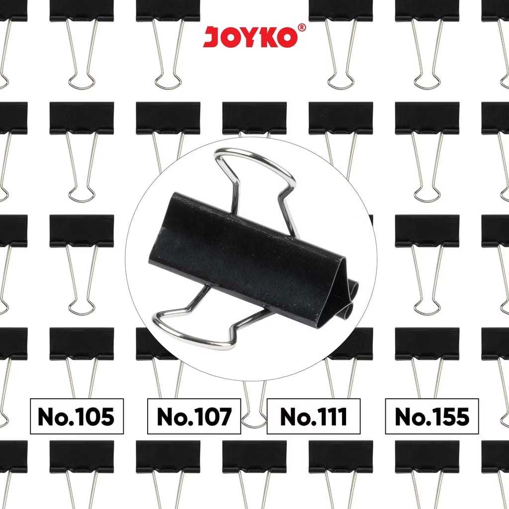 

Binder Clip Klip Penjepit Kertas Joyko Black 105 ~ 155