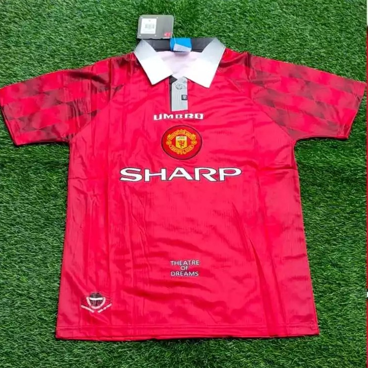 JERSEY RETRO VINTAGE MEN.U HOME SHARP THEATRE OF DREAMS 1996/1997 GRADE ORI AAA CLASSIC