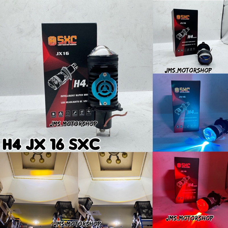SXC JX 16 - Lampu utama H4 LED Purple Lens