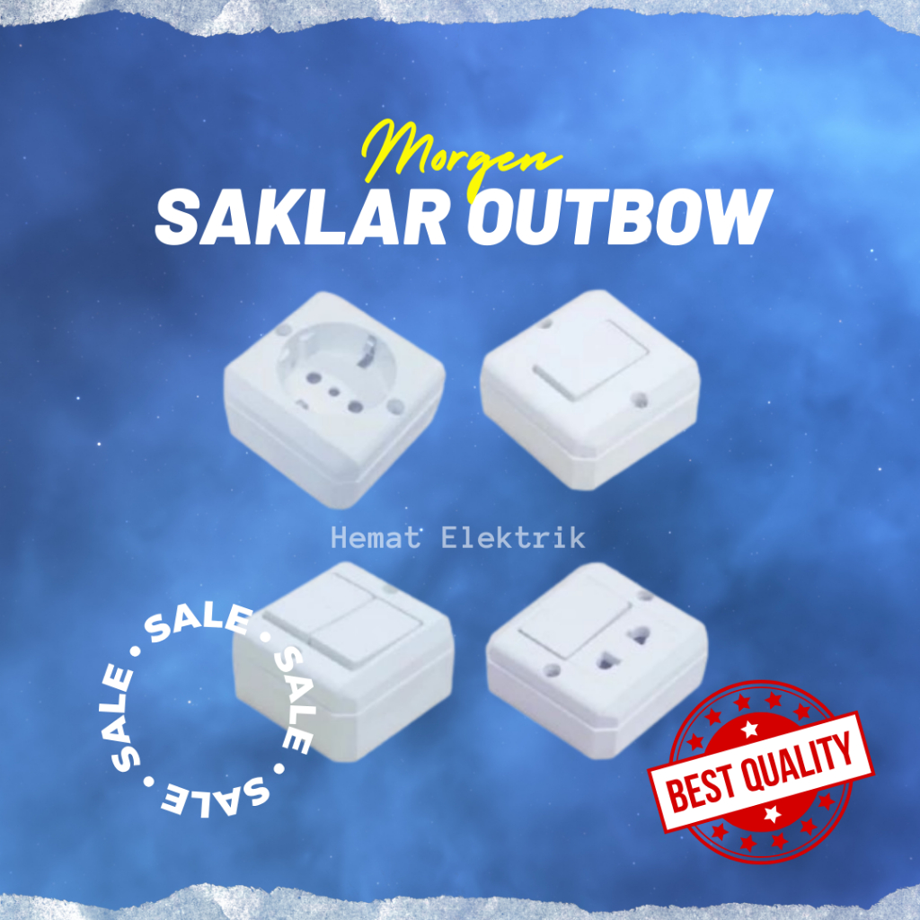 Stop Kontak Saklar Lampu Rumah Outbow OB Morgen Model Timbul Kotak