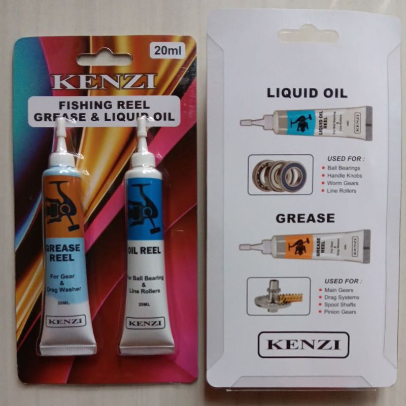 1 Set Kenzi Pelumas Reel Pancing (Oil + Grease/Gemuk)