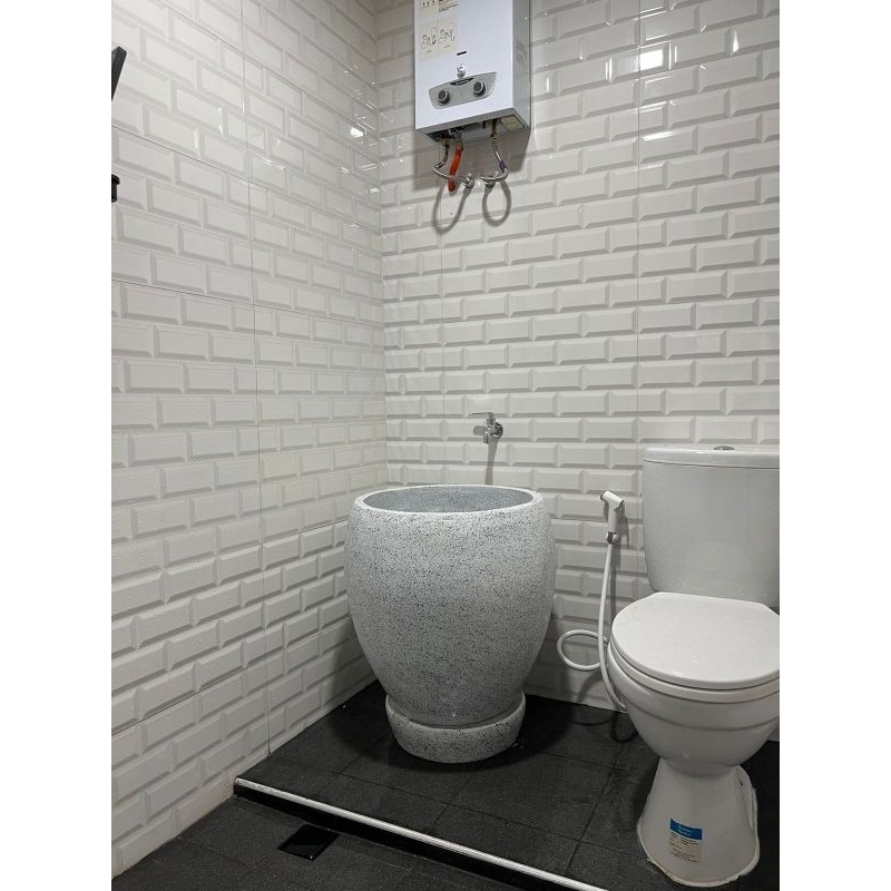 Bak mandi gentong sedang semi trazo/bak mandi gentong  semi trazo