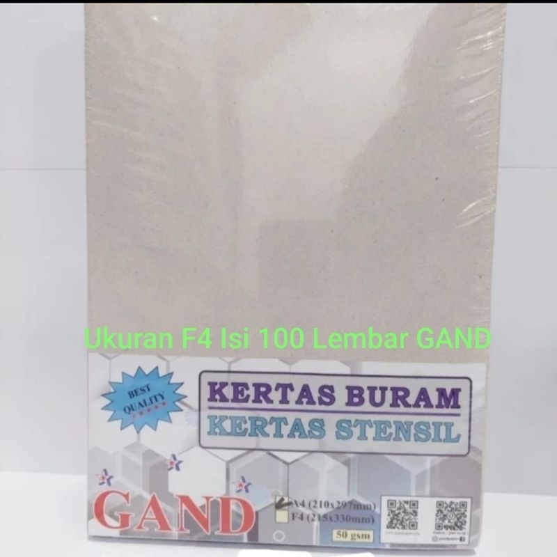 

Kertas Buram F4 (Isi 100Lembar) GAND/ Kertas Koran 50gr