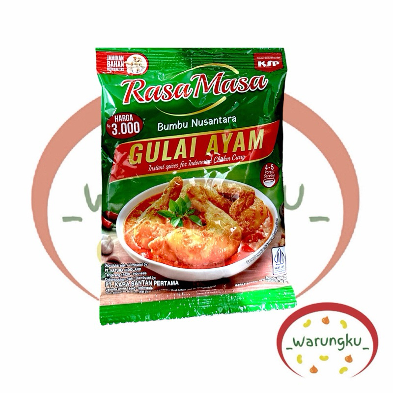 

RASAMASA Gulai Ayam 1pcs Bubuk Masak Instan Bumbu