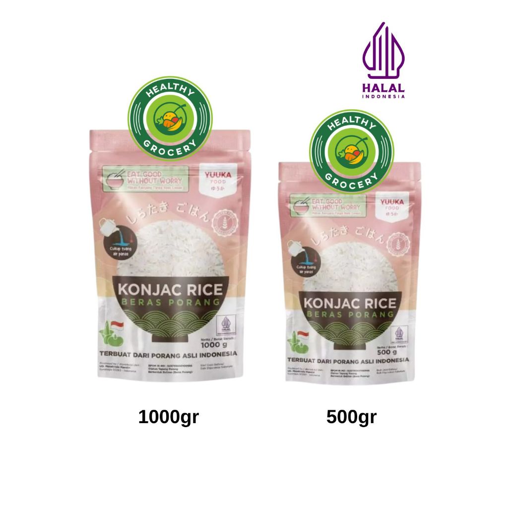 

Yuuka Food Konjac Rice 1000gr / Konjac Rice 500gr / Konjac Rice