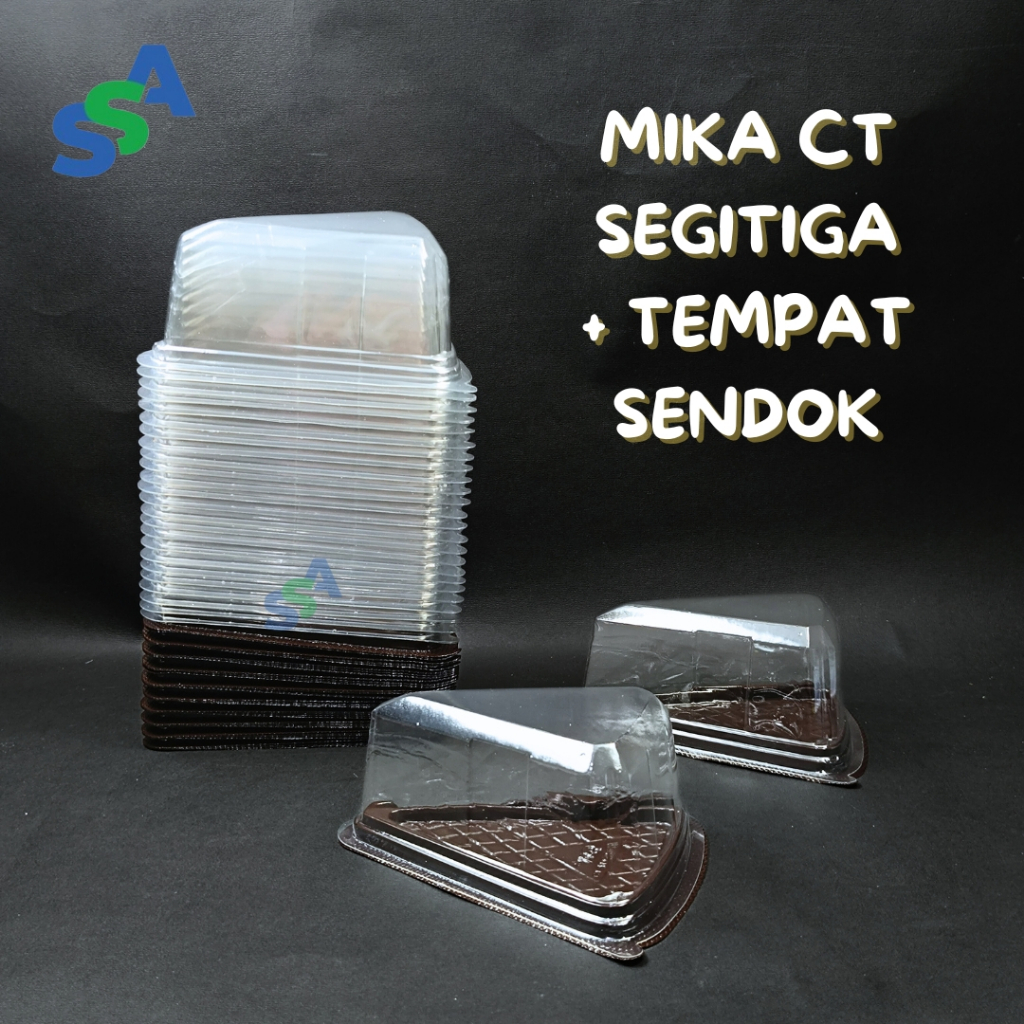 MIKA CT SEGITIGA + TEMPAT SENDOK / MIKA KUE TART SLICE / MIKA MILE CREPES