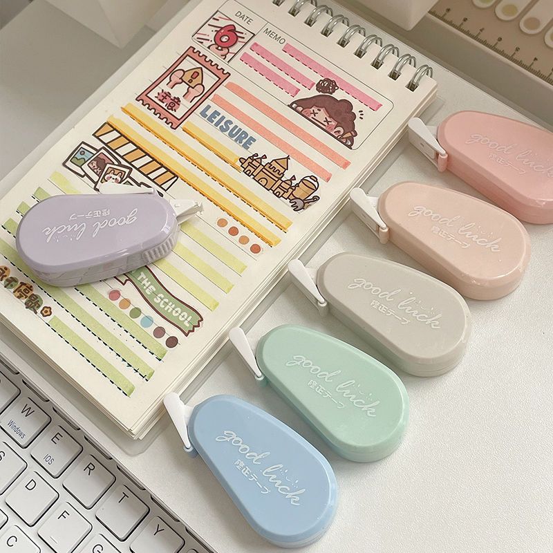 

Winzige Set 6 Pita Koreksi Tip Ex Kertas Lucu Correction Tape Morandi Aesthetic Stationery Alat Tulis