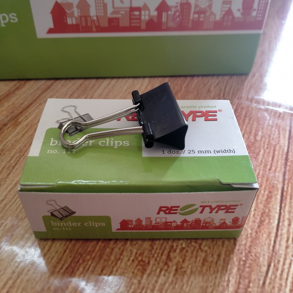 

144 pcs BINDER clip no 111 Retype Binder Clip RETYPE murah GROSIR pENJEPIT KERTAS