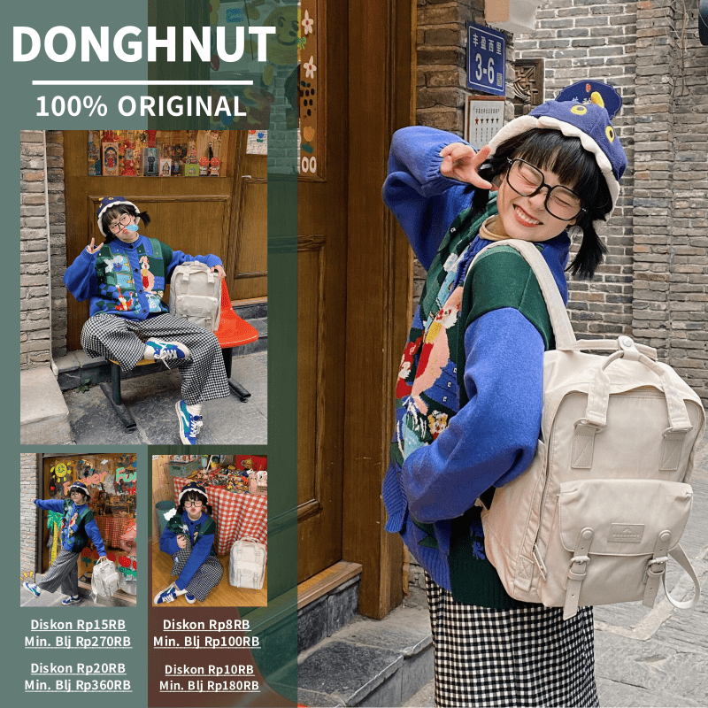 doughnut backpack tas impor tas sekolah awet dan kuat tas sekolah aesthetic tas sekolah banyak kanto