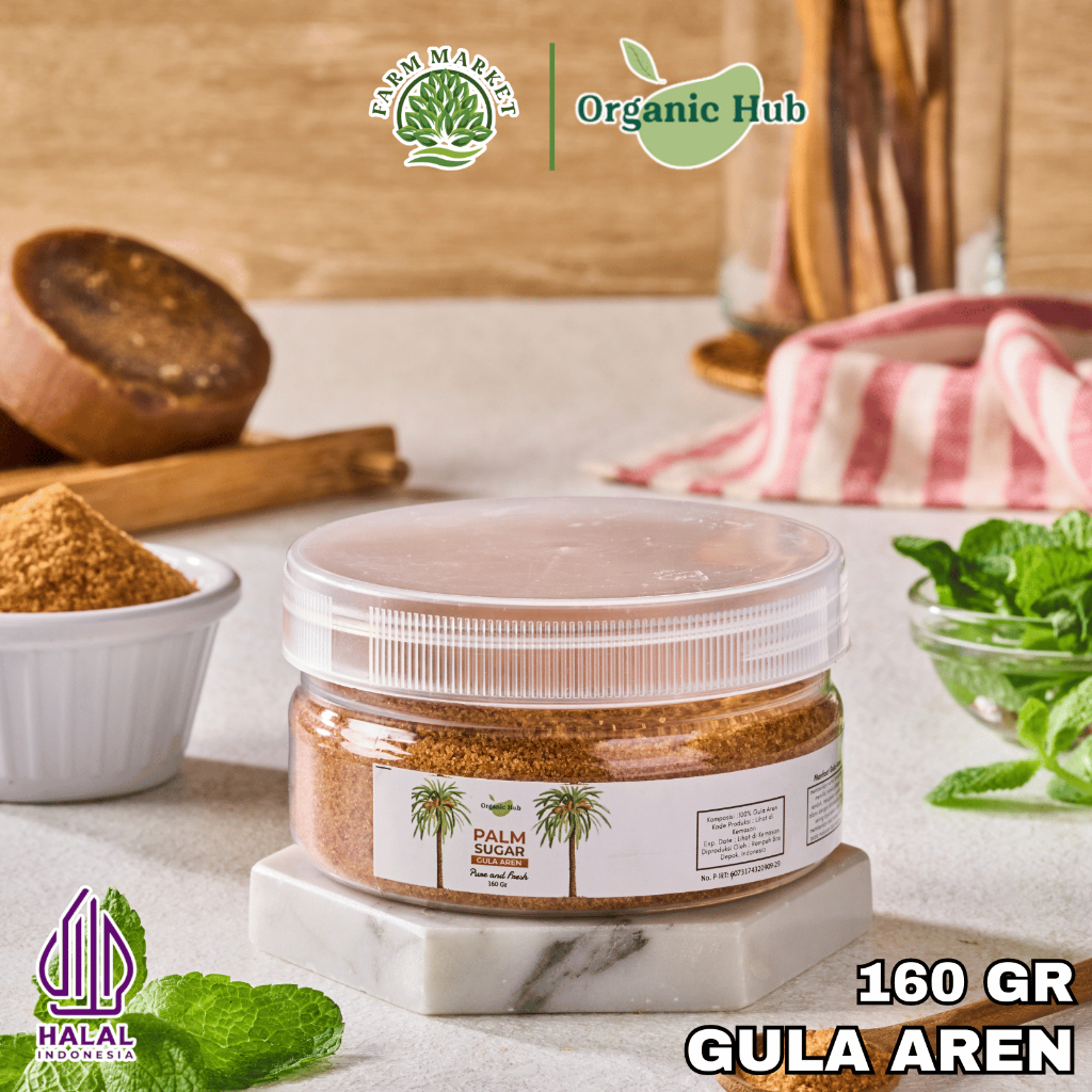 

Organic Hub Palm Sugar Powder Original Gula Aren Bubuk Organik Asli 100% Premium Quality 160gr
