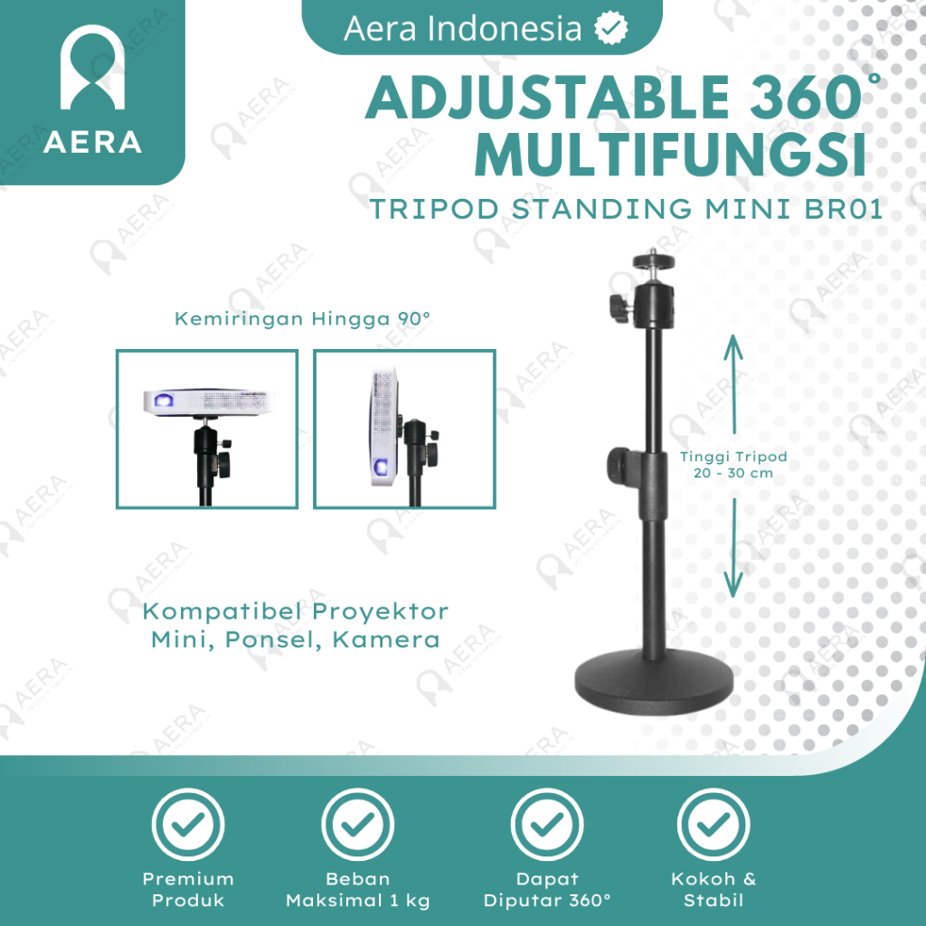 Tripod Mini Proyektor BR01 Adjustable 20 - 30 CM | Stand Proyektor Universal | Tripod Mini Proyektor