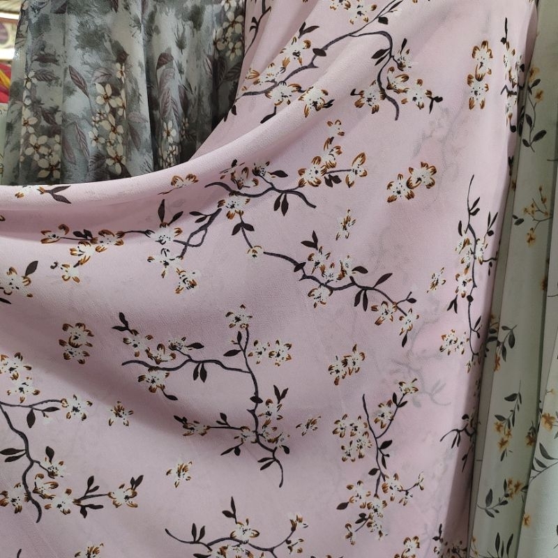 Kain ceruty motif - bahan ceruty premium - bahan babydoll premium - kain ceruty babydoll motif - bah