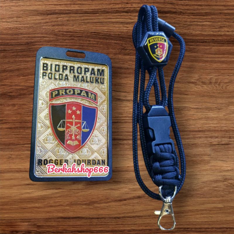 

tali plat lencana id card custom holder logo bidpopam polri