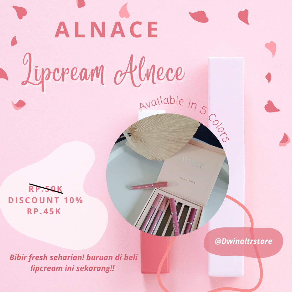 ALNECE 5 Pcs Lipstik Matte Lip Gloss Tahan Air Non memudar