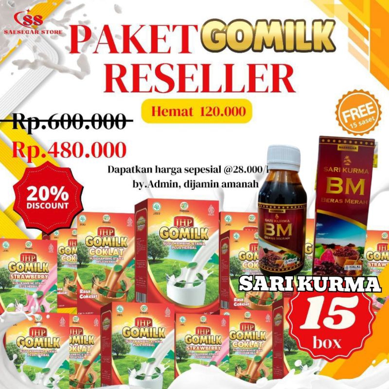 

GOMILK RESELLER 15 KOTAK FREE SARI KURMA] Atasi Nyeri Sendi Kolestrol Asma Menambah Berat badan