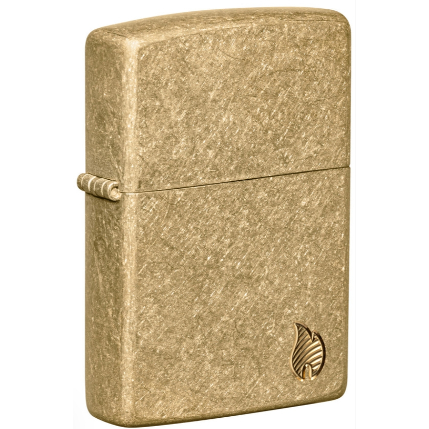 Zippo Original 46398 Armor Series Flame (Tumbled Brass)