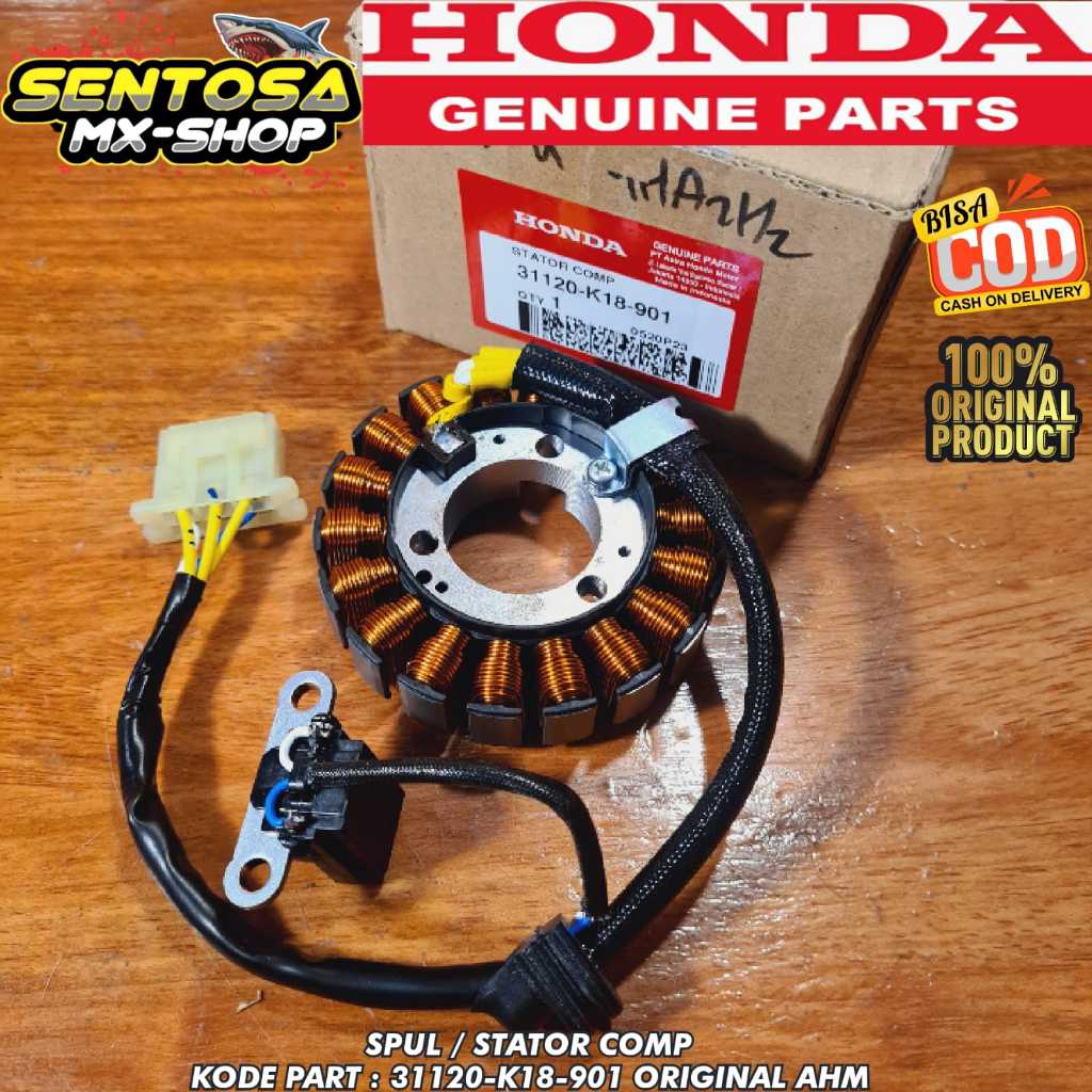 SPUL KOMPLIT - STATOR COMP MOTOR CB150 VERZA / VERZA150 KODE PART 31120-K18-901 ORIGINAL HONDA AHM