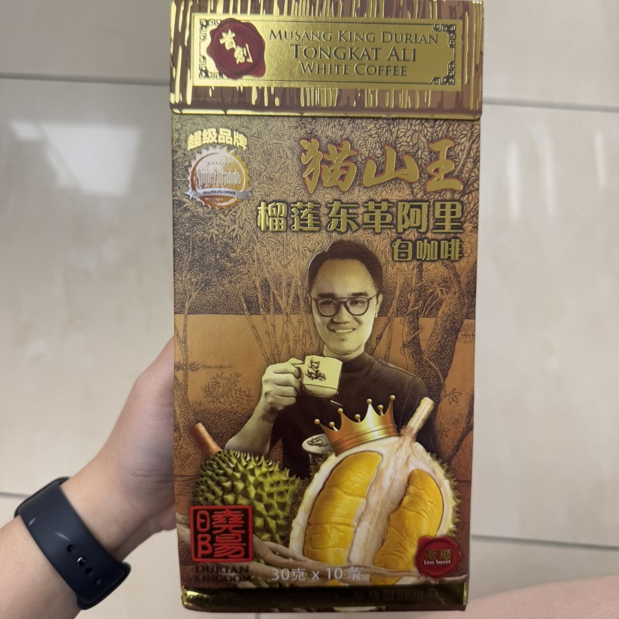 

DURIAN KINGDOM DURIAN TONGKAT ALI WHITE COFFEE LESS SWEET 350gr