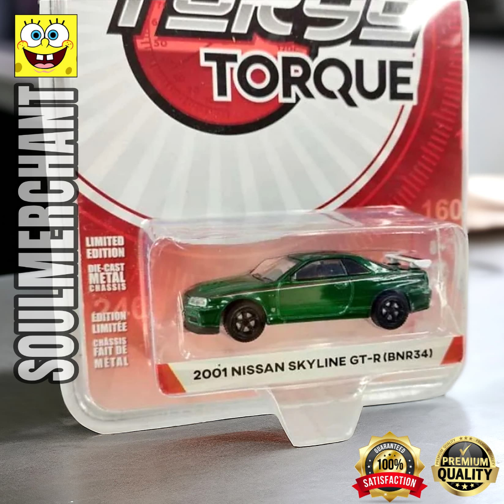 Diecast Greenlight Green Machine Tokyo Torque 2 2001 Nissan Skyline GT-R R34