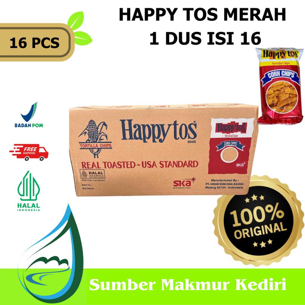 

HAPPY TOS MERAH 140gr 1 DUS ISI 16 PCS