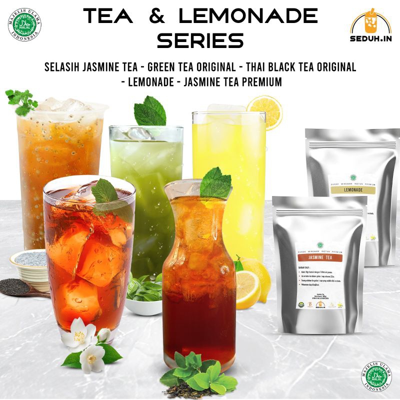 

Bubuk Minuman Tea - Lemon - Teh Hijau - Green Tea All Varian Premium 1kg