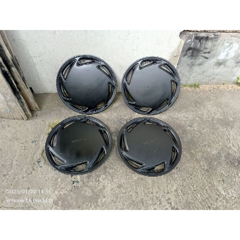 Wheeldop Dop Velg R13 Toyota Kijang Super Grand Extra Hitam Doff Original Copotan 4Pcs