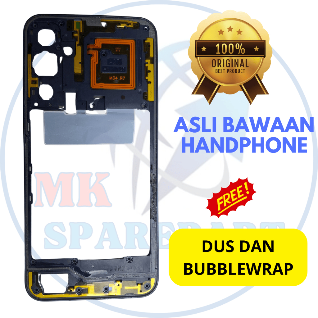 Frame / tatakan lcd / tulang tengah hp Samsung A25 5g - asli original copotan cabutan bawaan