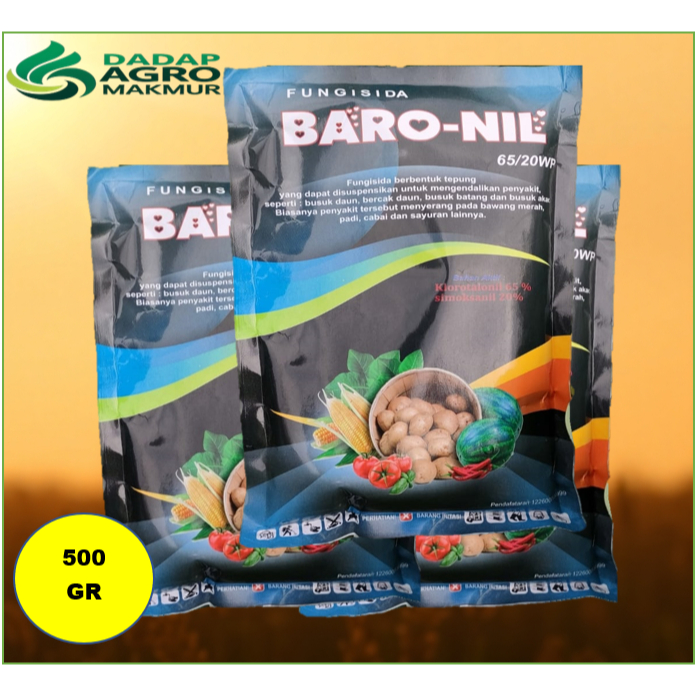 FUNGISIDA BARONIL 65/20 WP 500GR | Klorotalonil 65% dan Simoksanil 20%