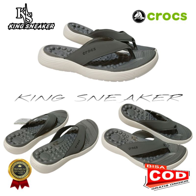SANDAL CROCS REVIVA CANVAS FLIP / SANDAL CROCS REVIVA / CROCS JEPIT PRIA / SANDAL CROCS JEPIT PRIA /