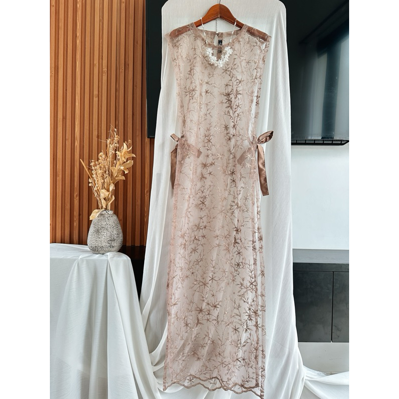 Outer Long Vest by Calisha Outer Brukat / Outer Brukat Wanita / Outer Rompi Tile / Brukat Premium Ou